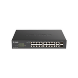 D-Link 18-Port Gigabit Smart Managed PoE Switch with 16 PoE -  DGS-1100-18PV2