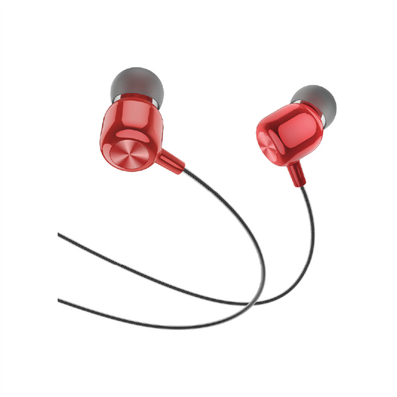 Hoco String Wired Earphone with Mic Red Flame M87