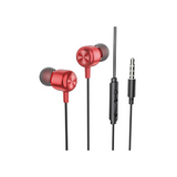 Hoco String Wired Earphone with Mic Red Flame M87