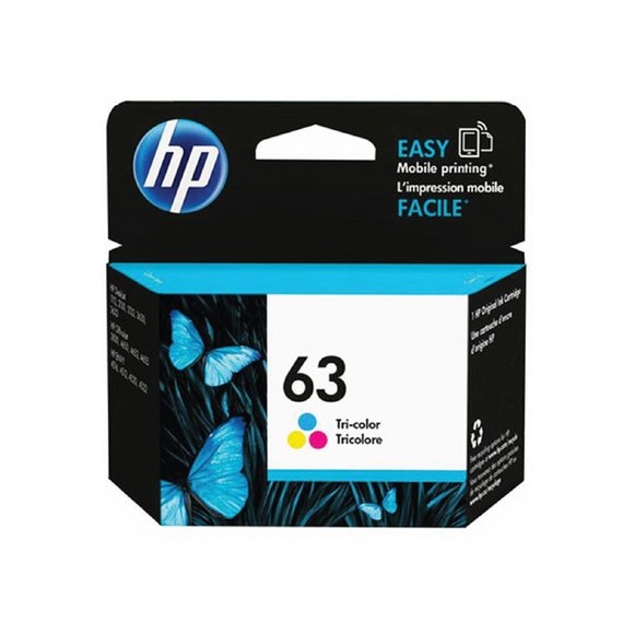 HP 63 Color Ink Cartridge (F6U61AA) 165 Pages