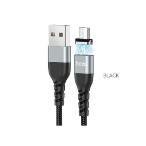 Hoco U96 Traveller USB To Micro-USB  Magnetic Charging Data Cable - Black