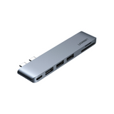 Ugreen 2xUSB-C to 3xUSB3.0-A+SD+TF+ PD Multifunction Adapter Aluminum Shell 60560