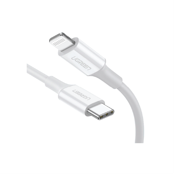 Ugreen USB-C To Lightning Cable M/M  Nickel Plating ABS Shell 1.5M (White) 60748