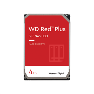 Western Digital 4TB WD Red Plus NAS Internal Hard  Drive HDD - 5400 RPM, SATA 6 Gb/s, CMR, 128 MB Cache, 3.5" -WD40EFZX
